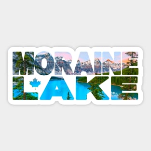 MORAINE LAKE - Rocky Mountains Canada Sunrise Sticker